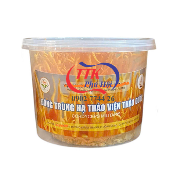 Hộp nhựa tròn đựng đông trùng hạ thảo