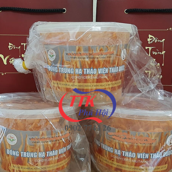Hộp nhựa tròn đựng đông trùng hạ thảo