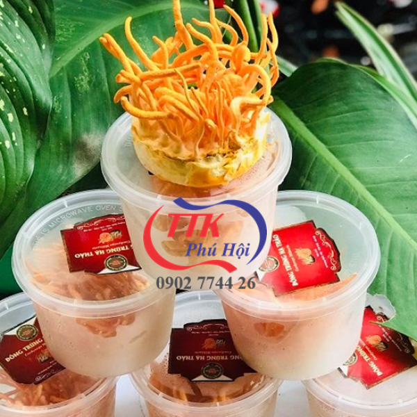 Hộp nhựa tròn đựng đông trùng hạ thảo