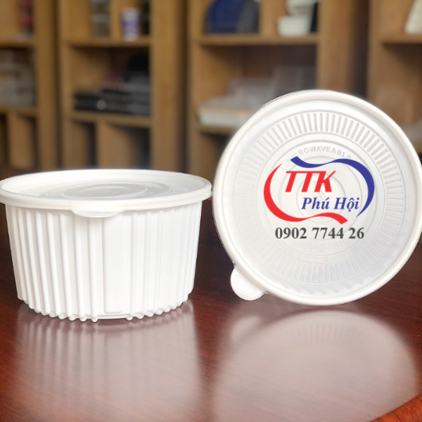 Hộp nhựa tròn đựng lẩu canh, cá, gà, vịt