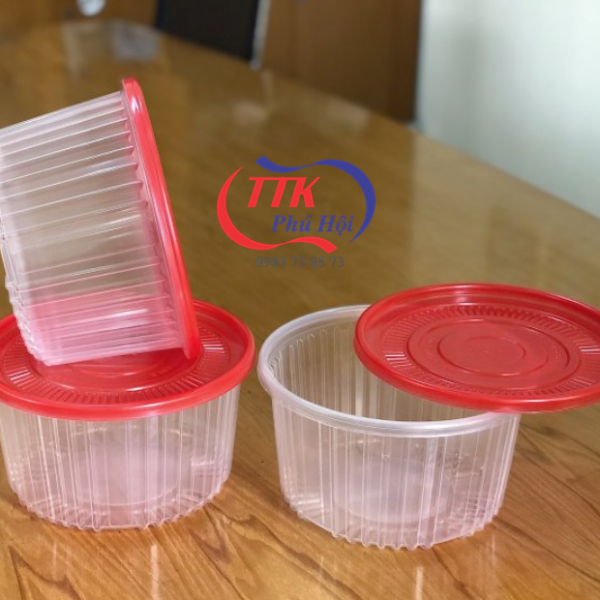 Hộp nhựa tròn đựng lẩu canh, cá, gà, vịt