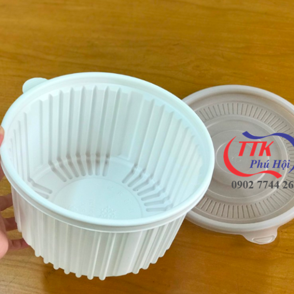 Hộp nhựa tròn đựng lẩu canh, cá, gà, vịt