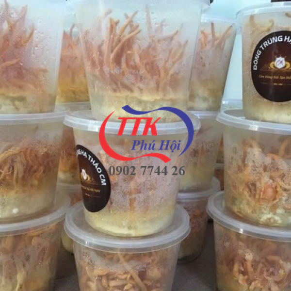 Hộp nhựa tròn nuôi đông trùng hạ thảo
