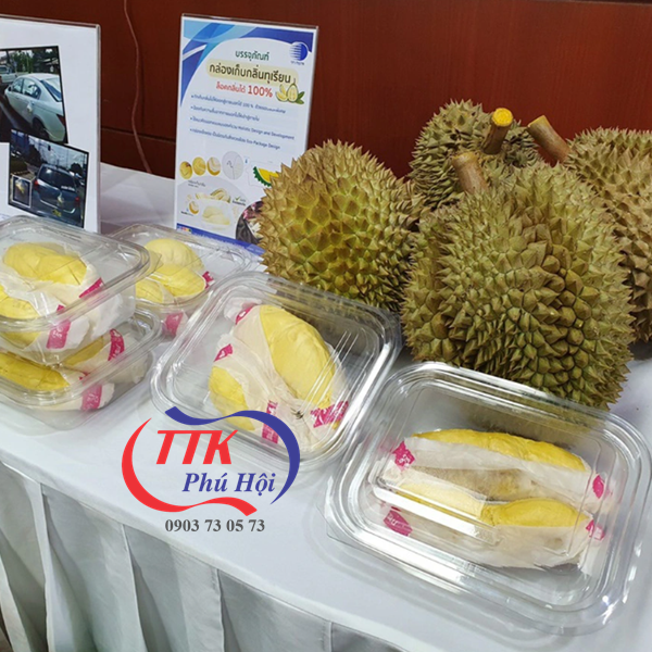 Hộp nhựa trong đựng sầu riêng
