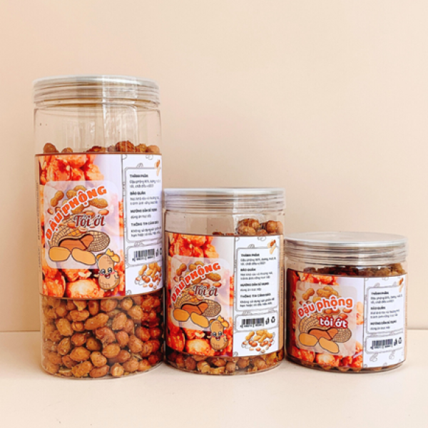 Hũ nhựa nắp nhôm vặn 800ml đựng đậu phộng, ngũ cốc