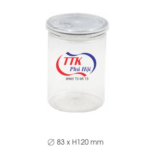 Hũ nhựa nắp nhôm xé đựng kẹo me