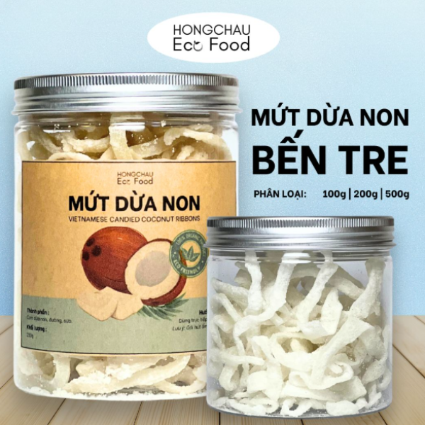 Hũ nhựa nắp nhôm xé đựng mứt dừa