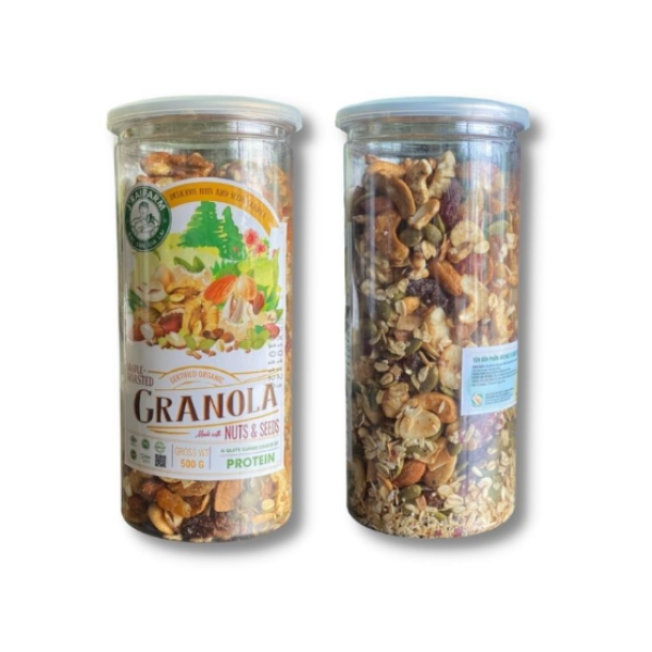 Hũ nhựa nắp nhôm xé đựng ngũ cốc