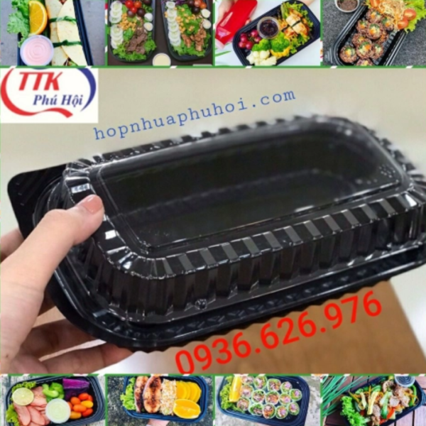 Khay nhựa đựng cơm 1 ngăn JBHT17