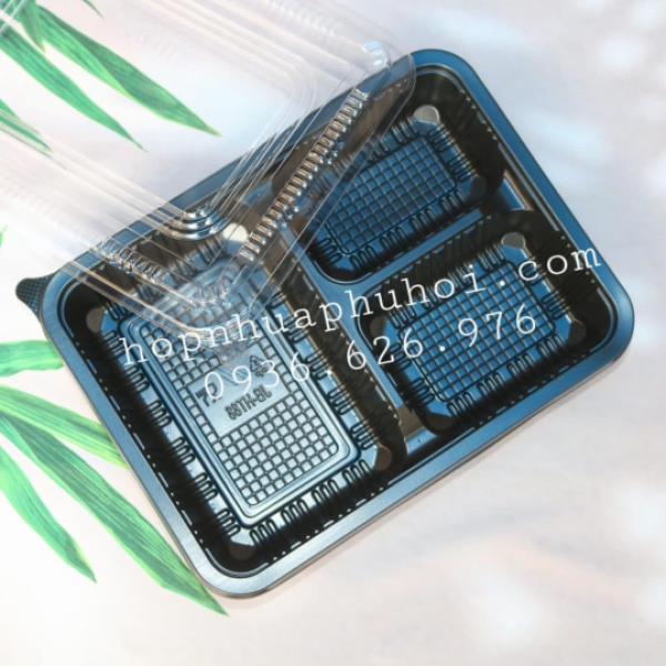 Khay nhựa đựng cơm 3 ngăn JBHT88