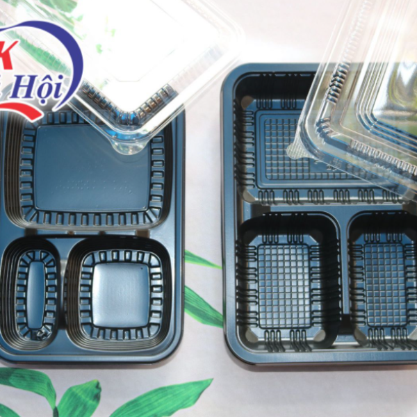 Khay nhựa đựng cơm 3 ngăn JBHT88