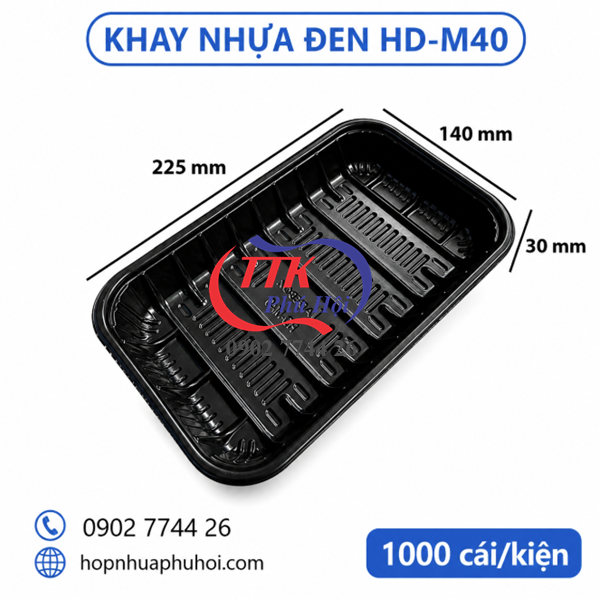 Khay nhựa đựng trái cây, sushi, hải sản... HD-M40