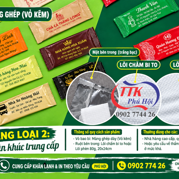 Xưởng sản xuất khăn lạnh khách sạn tại tphcn