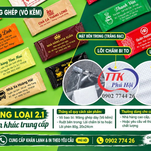 Xưởng sản xuất khăn lạnh khách sạn tại tphcn