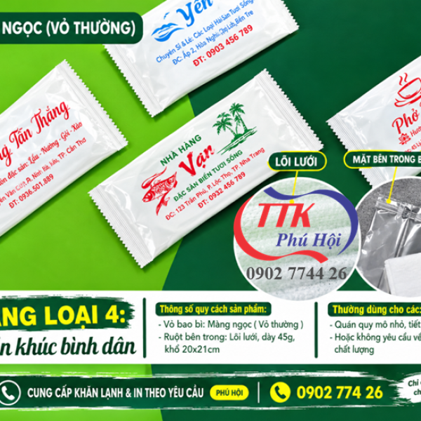 Xưởng sản xuất khăn lạnh khách sạn tại tphcn