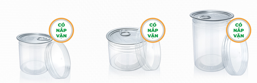 Hũ nhựa nắp nhôm xé