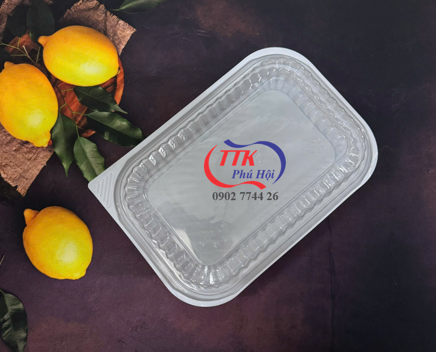 Hộp đựng thực phẩm trắng 1 ngăn – HT203
