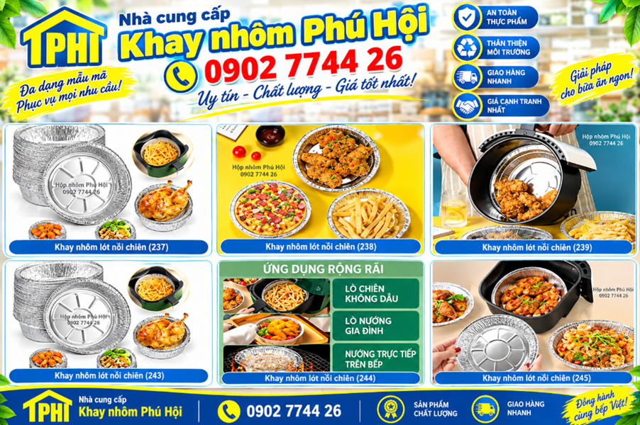 Hộp nhôm đựng thức ăn tại Tp hcm