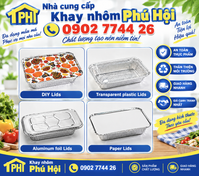 Hộp nhôm đựng thực phẩm có nắp
