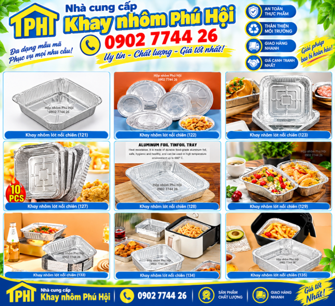 Hộp nhôm đựng thực phẩm giá sỉ