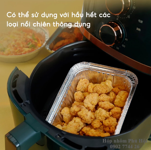 hộp nhôm, khay nhôm chữ nhật 2000ml
