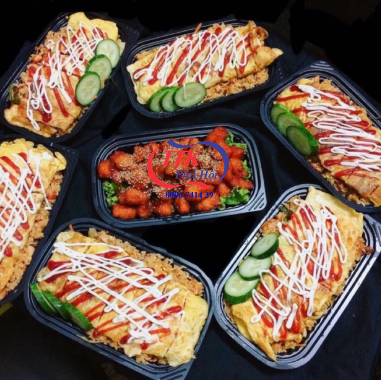 Hộp nhựa 1 ngăn HT17 đựng salad trộn, rau luộc
