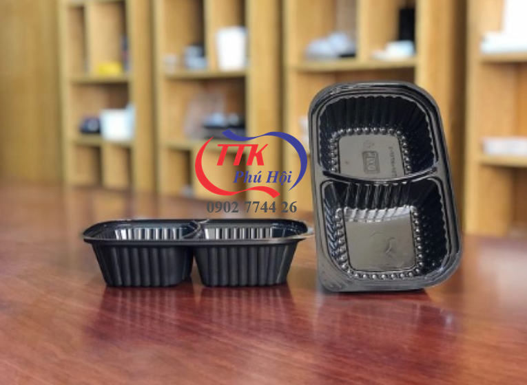 Hộp nhựa đựng cơm 2 ngăn