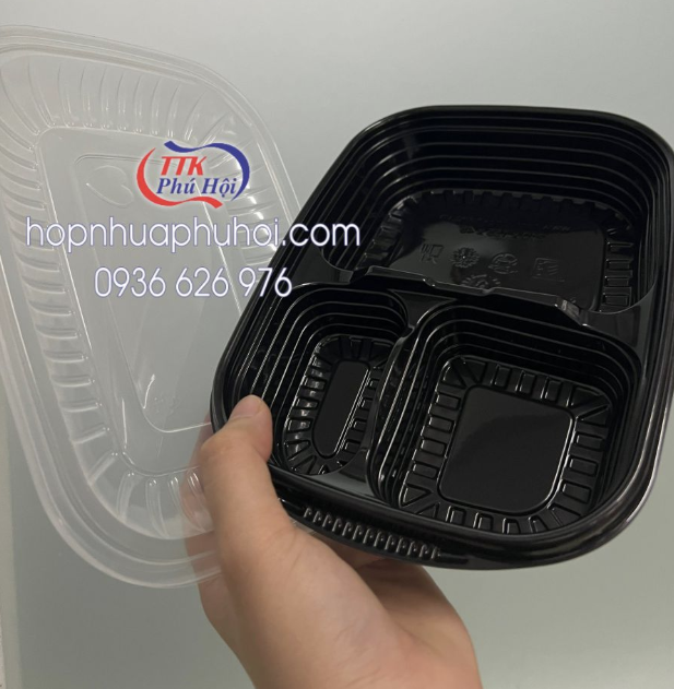 Hộp nhựa đựng cơm 3 ngăn cao cấp