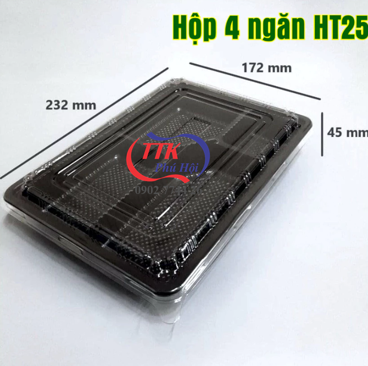 Hộp nhựa đựng cơm 4 ngăn