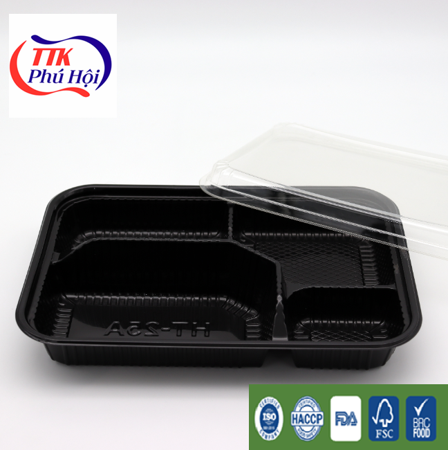 Hộp nhựa đựng cơm 4 ngăn cao cấp HT25A