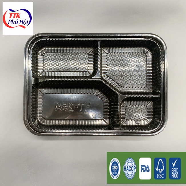Hộp nhựa đựng cơm 4 ngăn cao cấp HT25A