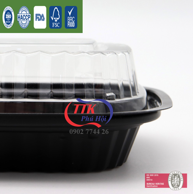 Hộp nhựa đựng cơm, xôi, bún, mì 1 ngăn cao cấp
