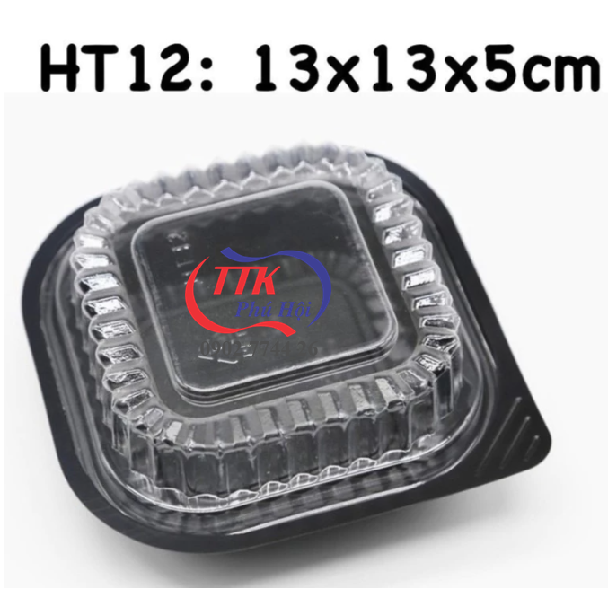 Hộp nhựa đựng thực phẩm dùng 1 lần HT12