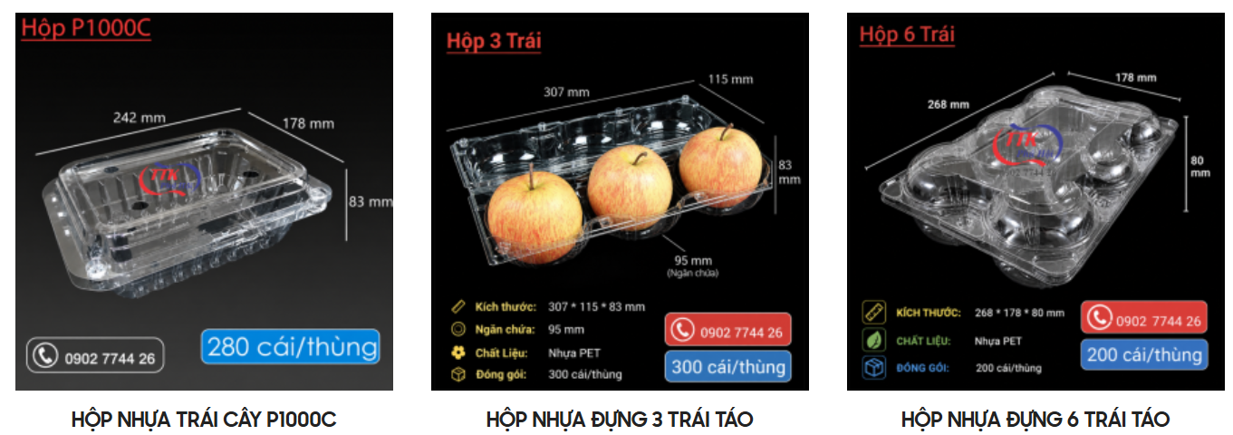 Hộp nhựa trái cây