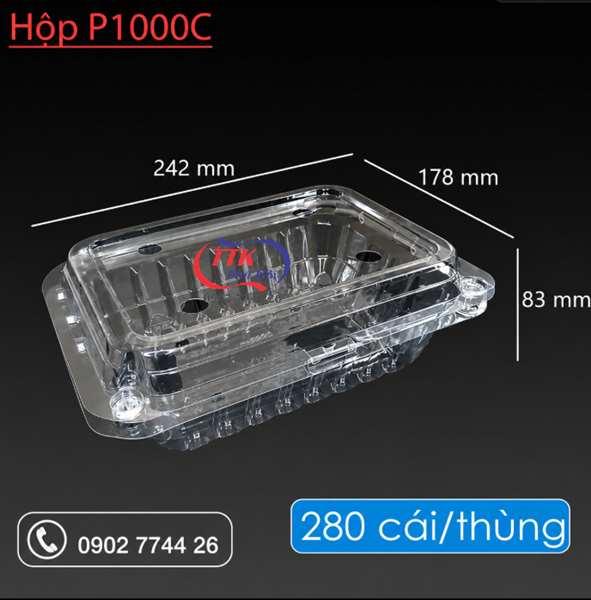 Hộp nhựa trái cây P1000C
