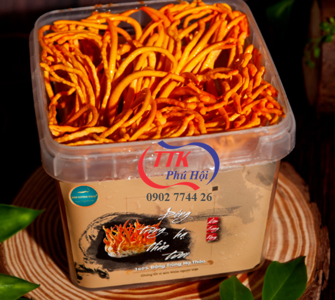 Hộp nhựa vuông đựng đông trùng