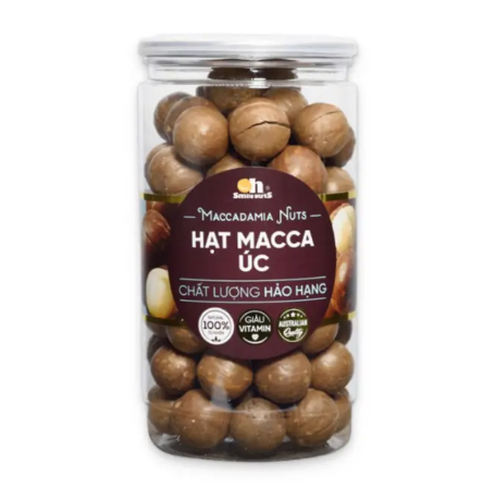 Hũ nhựa nắp nhôm vặn 1200ml đựng hạt macca