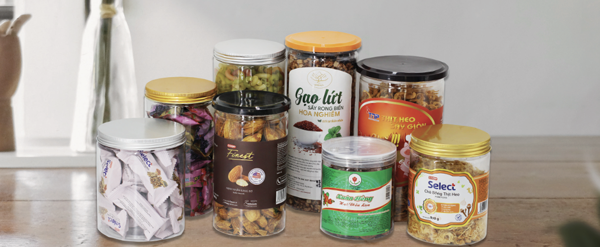 Hũ nhựa nắp nhôm vặn 200ml đựng cà phê xay, bột cacao