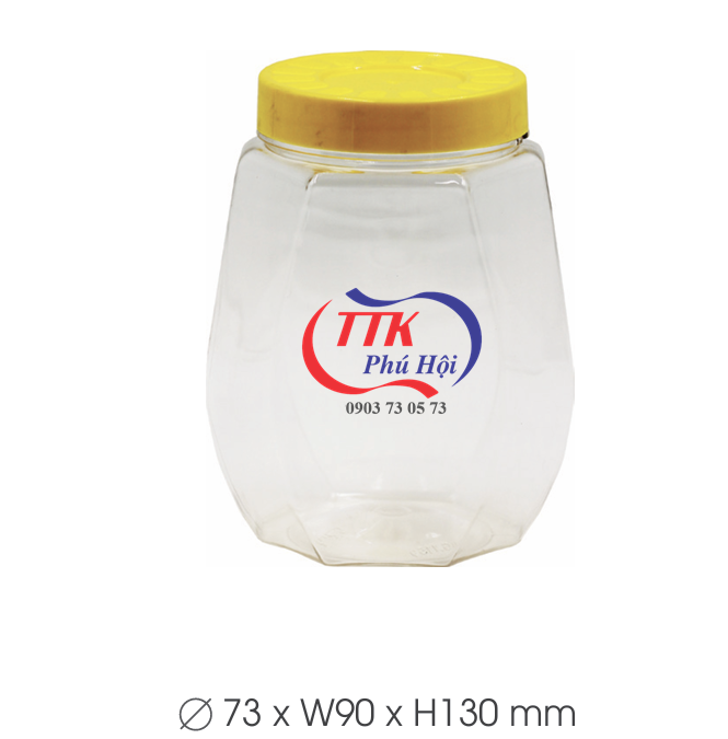 Hũ nhựa nắp nhựa đựng bánh gạo, da heo