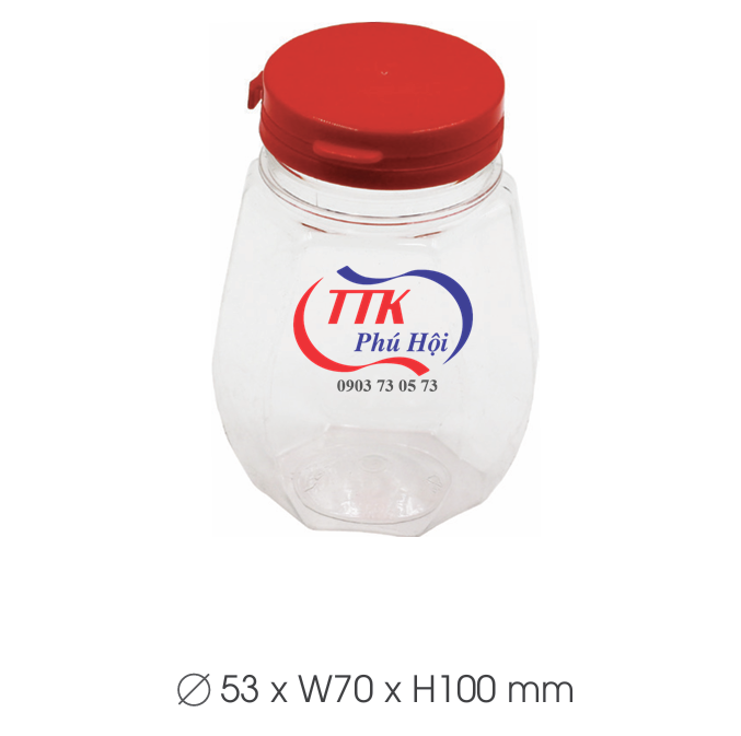 Hũ nhựa nắp nhựa đựng mực rim me