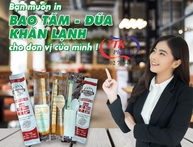 In bao combo dụng cụ ăn cá nhân