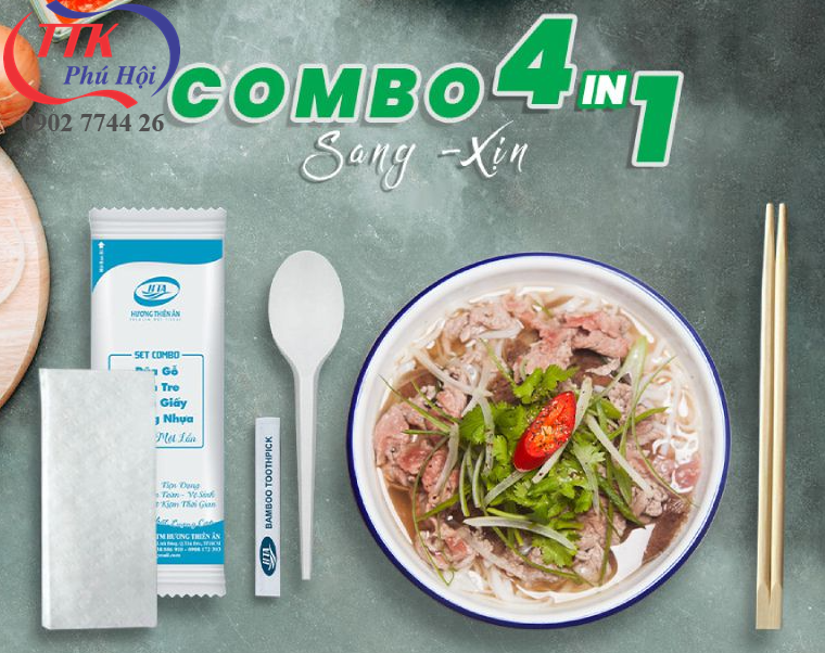 In bao combo dụng cụ ăn cá nhân