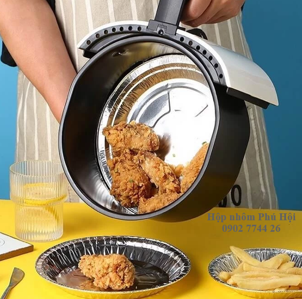 Khay nhôm lót nồi chiên không dầu 630ml, 950ml