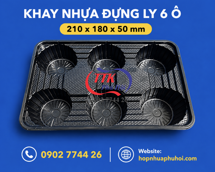 Khay nhựa đựng ly