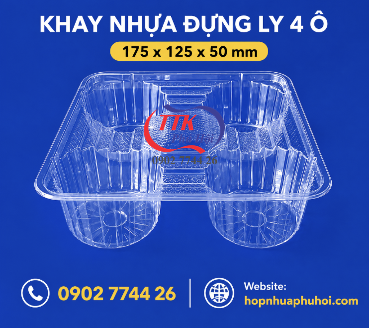 Khay nhựa đựng ly