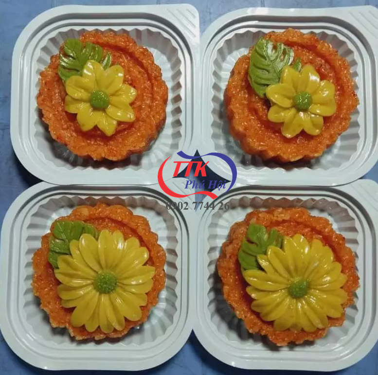 Khay nhựa đựng thực phẩm 1 ngăn trắng