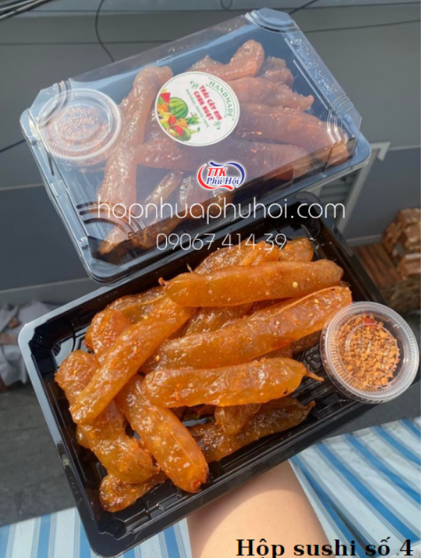 Khay nhựa đựng thực phẩm có nắp