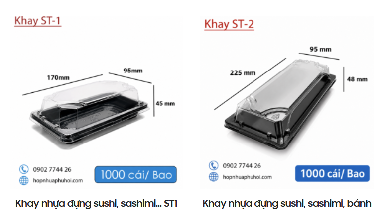 Khay nhựa đựng thực phẩm giá rẻ
