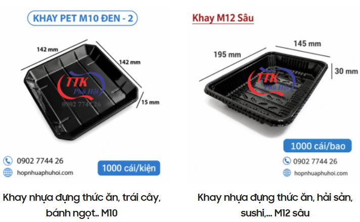 Khay nhựa đựng thực phẩm TPHCM