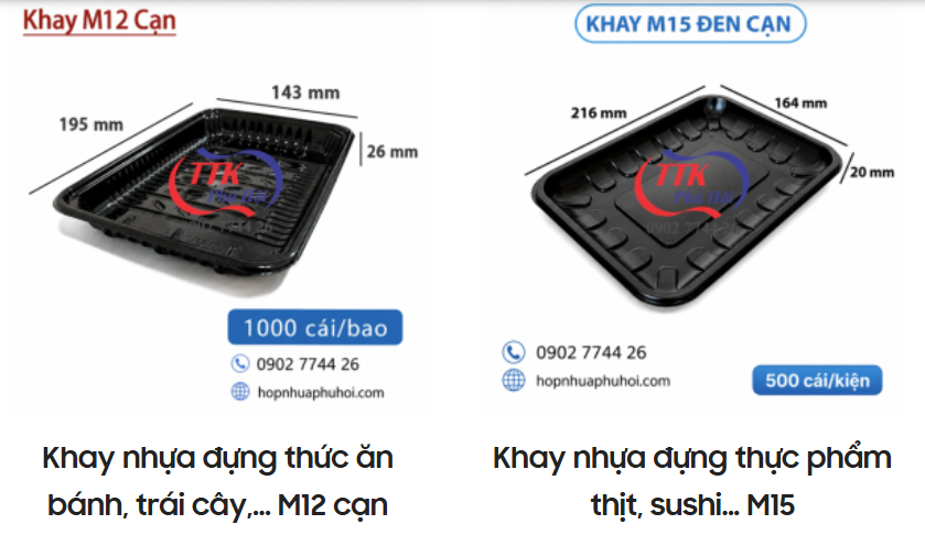 Khay nhựa đựng trái cây